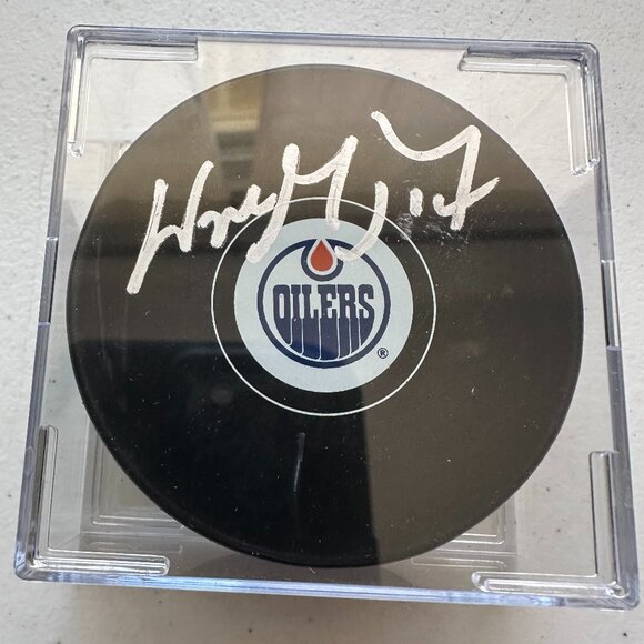 Wayne Gretzky signed Edmonton Oilers autographed NHL hockey puck w case wCOA 841 - Picture 1 of 8